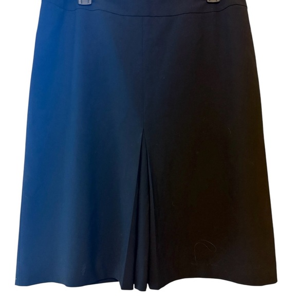 Ann Taylor Fully Lined Black Front Pleat Skirt - Size 12 - Picture 1 of 5